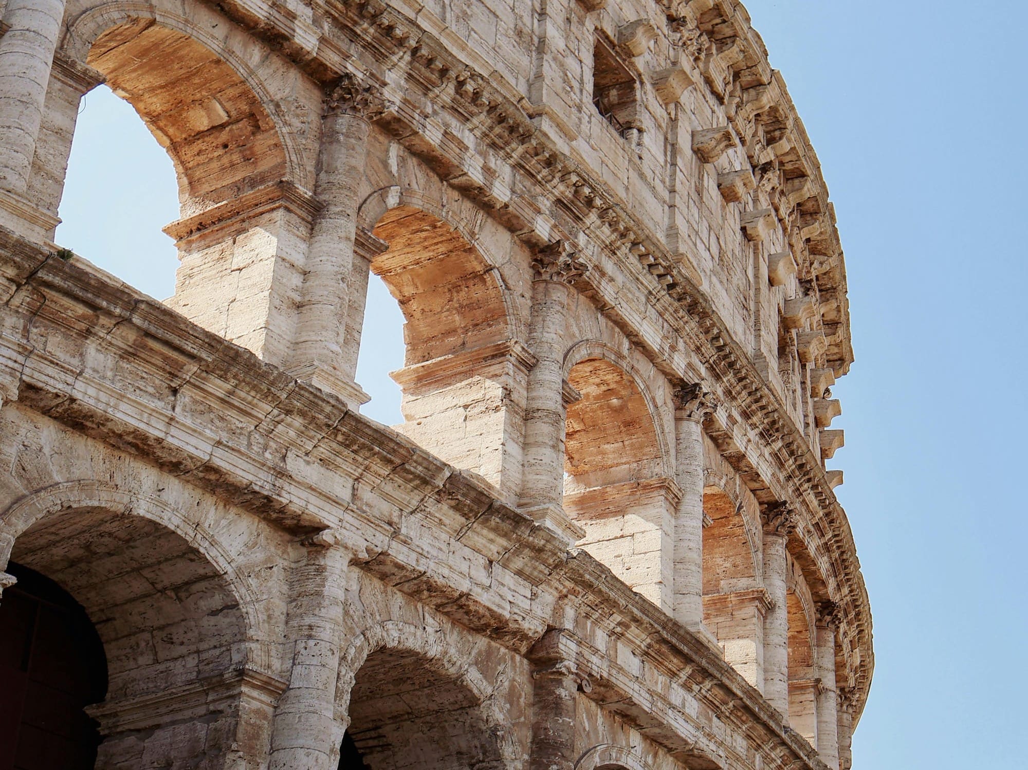 Colosseum Exterior Highlighting Roman Architecture